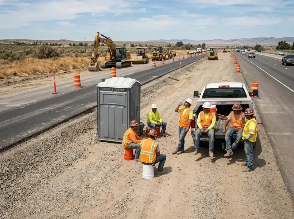 highway-road-construction-crew-007 — frequently asked questions, Porta Potty and Restroom Rentals in Gladstone, OR